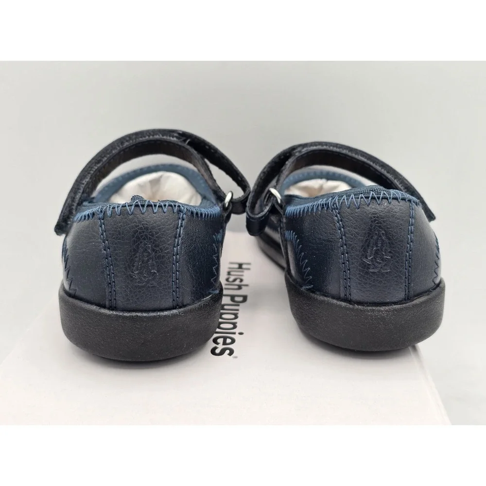 Hush Puppies Girls child Hp-reese Mary Jane Flat, Navy, 9 M Little‎ Kid US